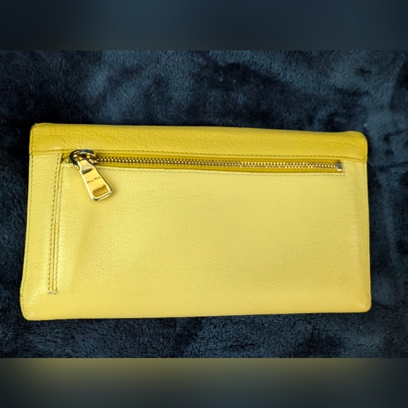Miu Miu Madres Bicolor long wallet- YELLOW AND Gold, vintage & includes COA - Picture 12 of 14